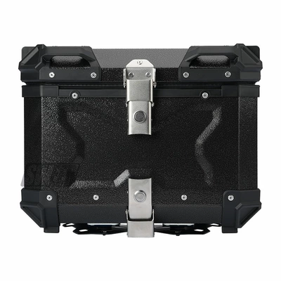 45L motorcycle aluminum alloy three-sided: Motorcycle trunk - 55l-water-pattern-black-series
