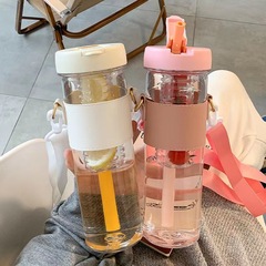 New plastic water cup for girls with good looks ins simple tea and water separation with tea separator shaker flower tea straw cup