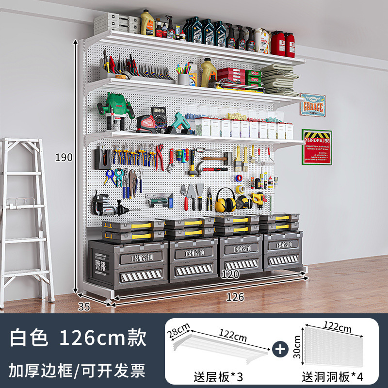 Estante de tablero de agujero Estante de almacenamiento de herramientas de hardware vertical de piso Equipo deportivo Estante doméstico sin perforación de metal