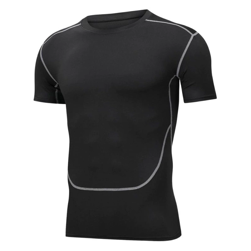 Мужская футболка для фитнеса с короткими рукавами, быстросохнущая, облегающая, для бега, тренировок, баскетбола, влагоотводящая, дышащая, летняя, для занятий спортом на открытом воздухе
