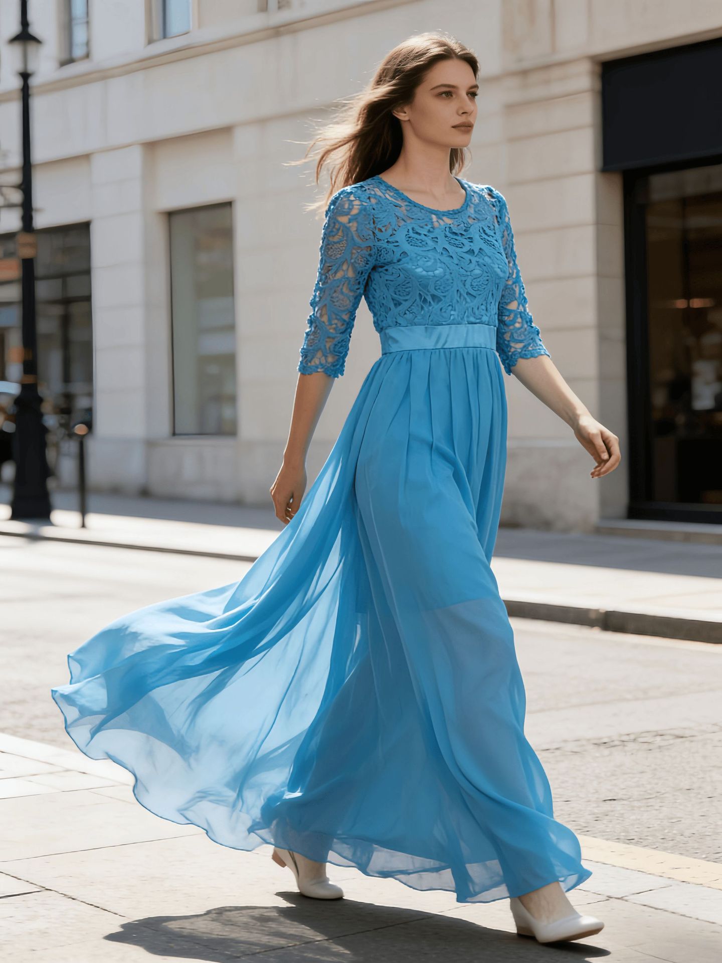 (Cross-border trading), long skirt, lace evening dress, European style 2