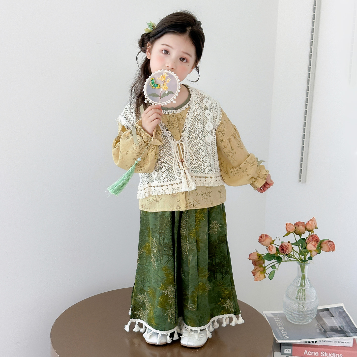 汉服女童中国风春秋季2025新款儿童新中式套装超仙女孩民族风古装