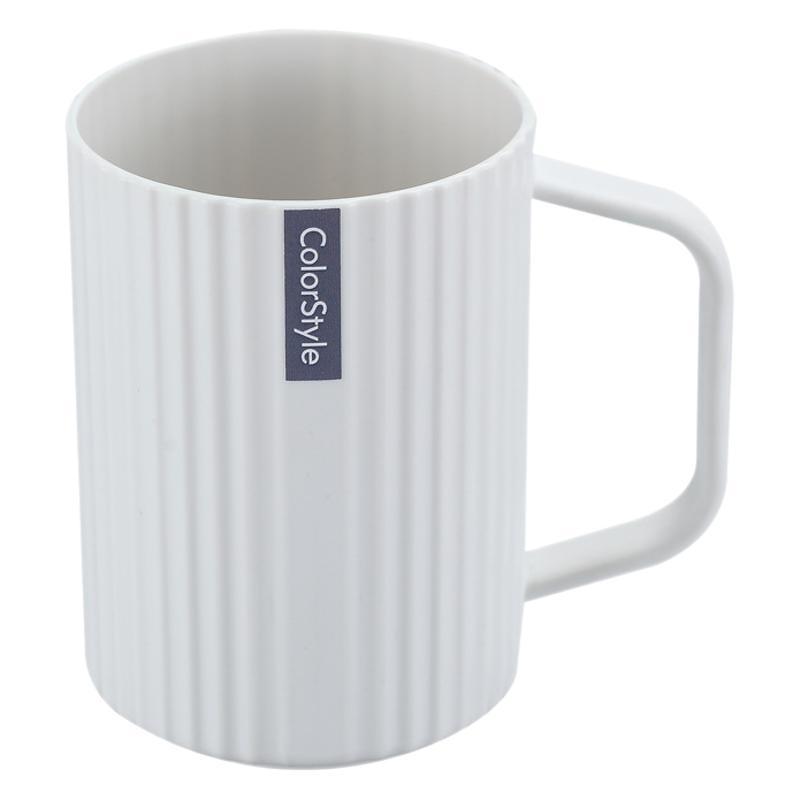 Double-toned Bathroom Tumbler With Handle For Student Dormitory_voghion.com