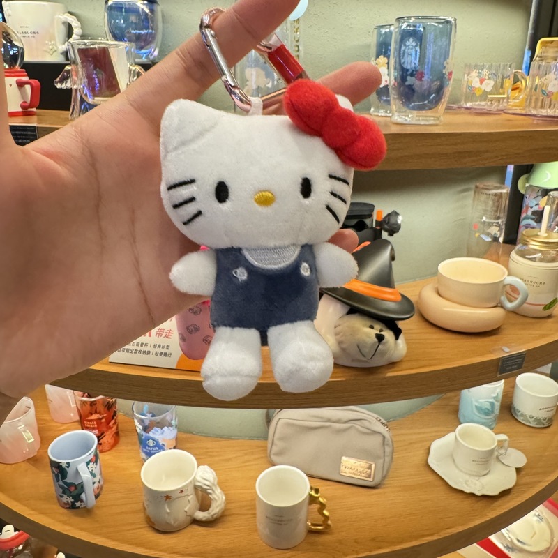 漫画アニメサンリオコーデュロイカーリーフリース KT 猫キーホルダーペンダント人形女の子バックパックペンダント|undefined