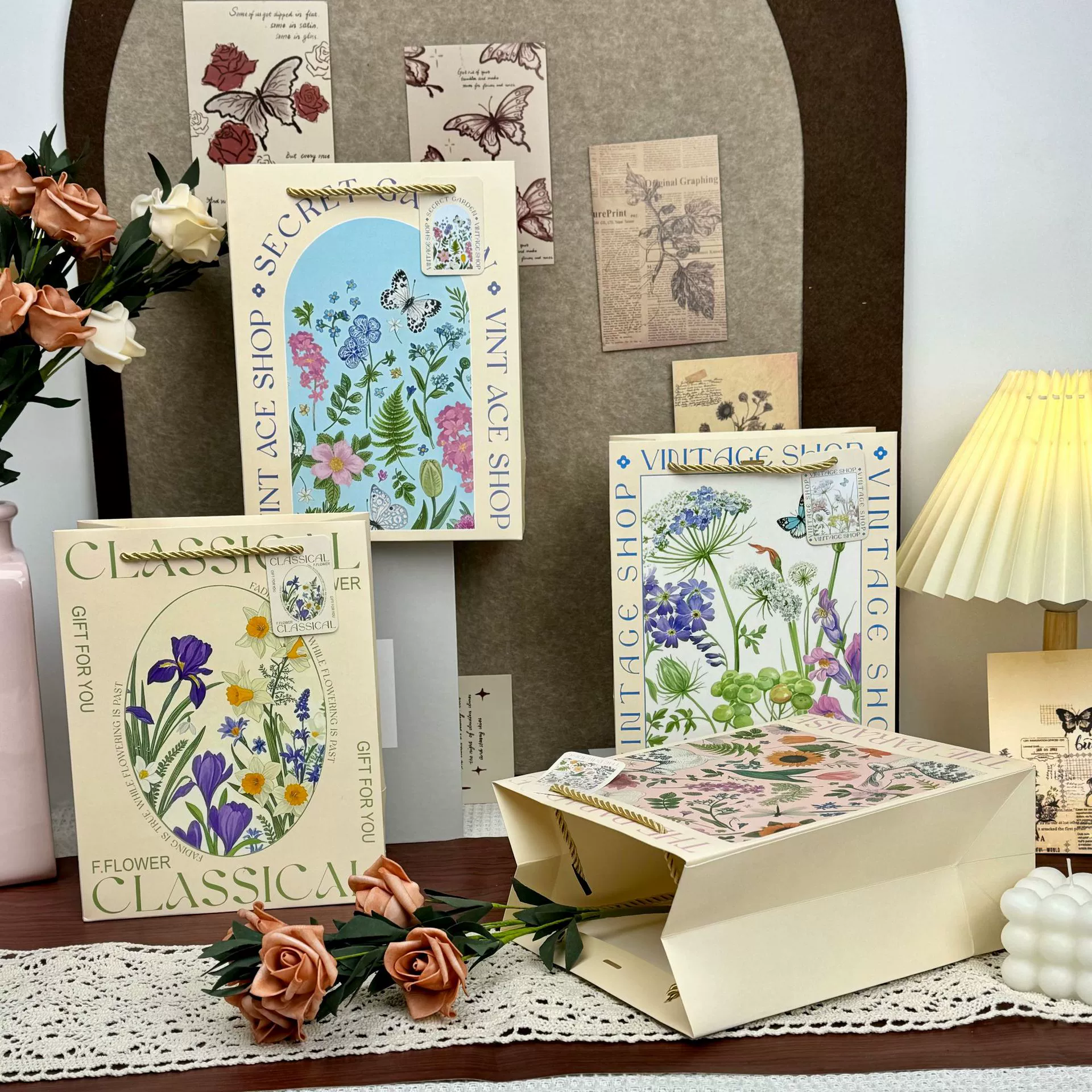 Ретро легкая экстравагантная подарочная сумка на день рождения упаковка бумажный пакет высокая ценность богини День Святого Валентина сумка