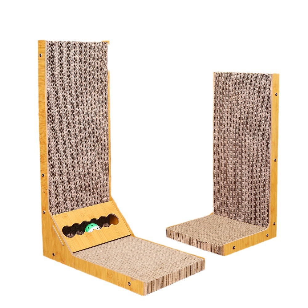 Inventario L-shaped cat agarre tablero vertical anti-desgaste tablero de garra de gato resistente al agarre gato nido de gato escalada marco de juguete de gato grande