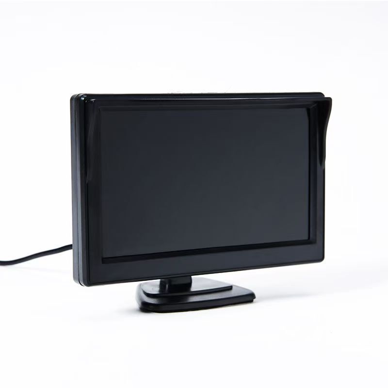 5inch Hd Suction Cup Car Monitor Mini Lcd Screen for Car Reversing Image Display Standby Clock