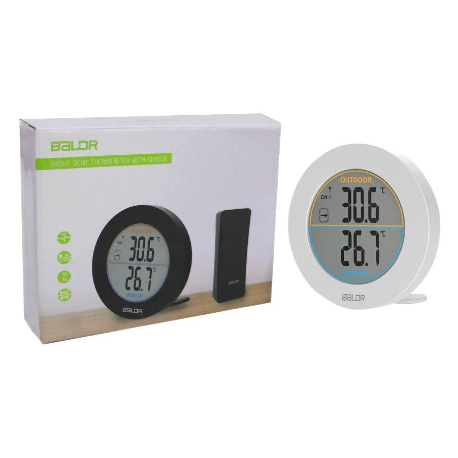 Baldr в наличии круглый внутренний и наружный термометр беспроводной термометр электронный ЖК-цифровой дисплей термометр с передатчиком