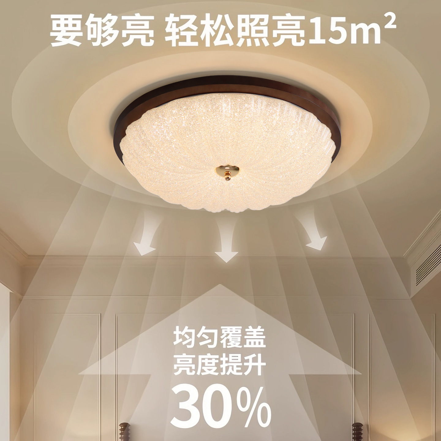 Luz de dormitorio medieval 2026 nueva lámpara de techo retro estudio dormitorio lámpara principal lámpara de techo lámpara de iluminación Zhongshan