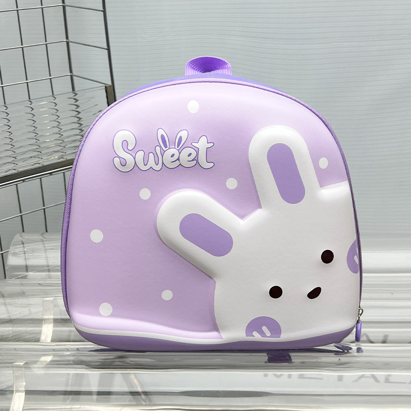 2024 nueva mochila de jardín de infantes lindo conejo bebé mochila de cáscara de huevo para niños y niñas bolsas escolares ligeras