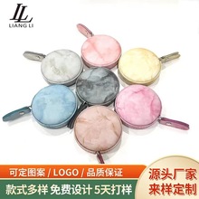 工厂批发迷你马卡龙PU皮革小卷尺自动伸缩量衣卷尺便携家用软尺