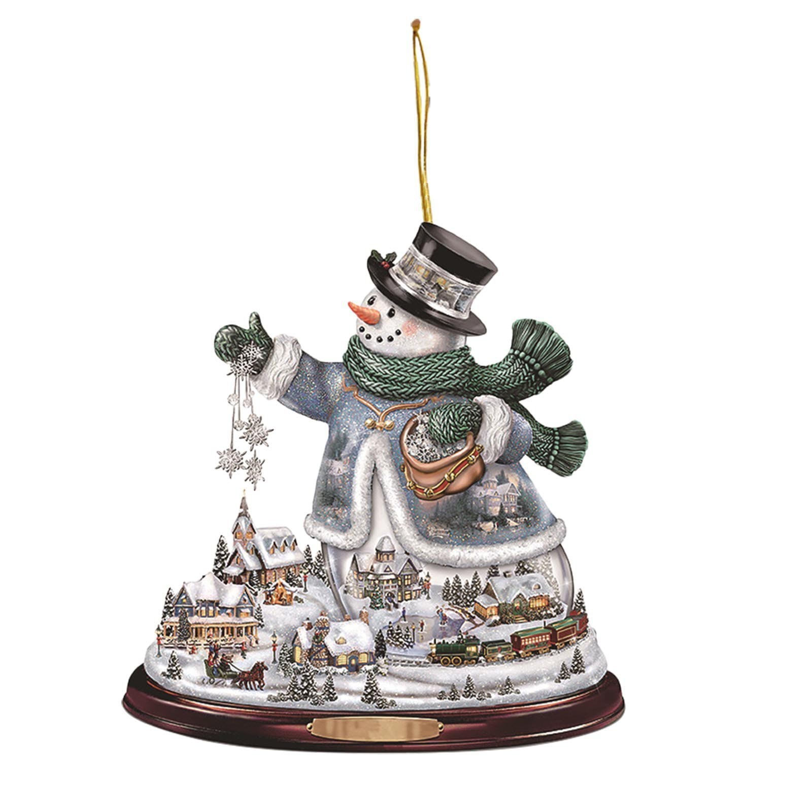 Transfronterizo nuevo creativo árbol de Navidad Santa Claus acrílico colgante artesanía coche colgante decoraciones para el hogar