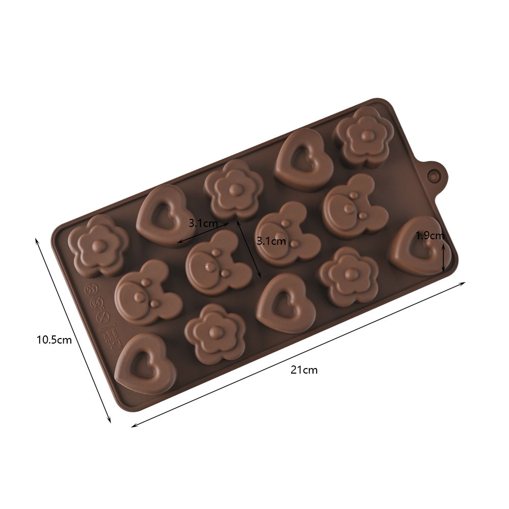 Molde de Silicona para Chocolate DIY, Multiuso con Formas de Dibujos Animados para Repostería