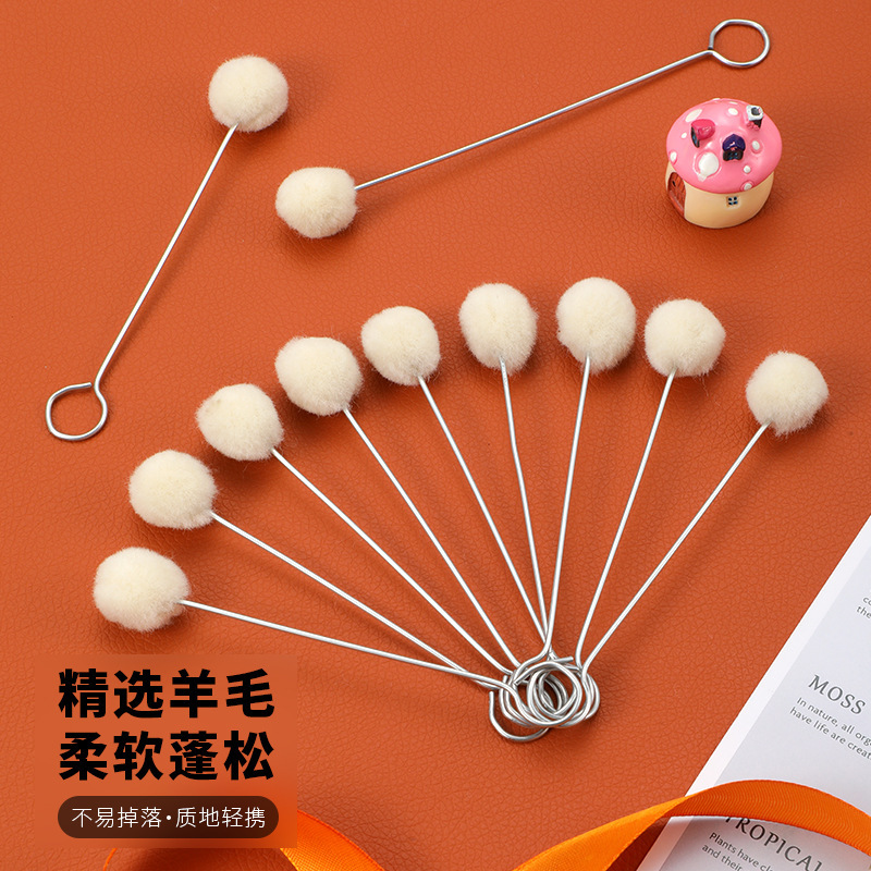 Wool ball alcohol fuel hair ball anti-dyeing horn oil edge sealing agent wool ball brush diy leather tool
