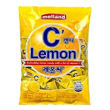 韩国进口melland柠檬c糖零食LemonC柠檬味糖传统糖果252g 10袋/箱