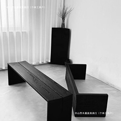 黒のダイニングテーブル無垢材のベンチ靴交換用ベンチアンティークリビングルームベッドルームベッドサイドホームロングベンチ取り付け不要
