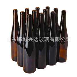 玻璃透明红酒瓶750ml墨绿色自酿葡萄酒瓶空瓶可定源头工厂
