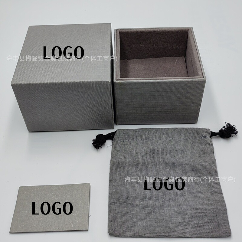 B's Jewelry Packaging Box Paris Jewelry Universal Packaging Necklace Bracelet Earrings Storage Box Gray Gift Box