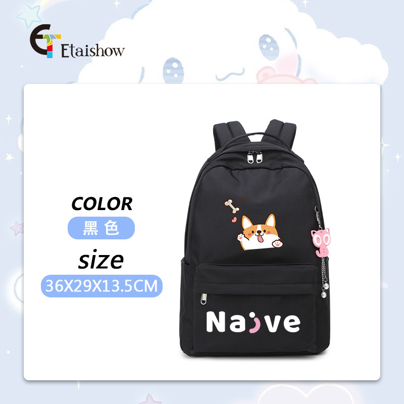 Mochila escolar para estudiantes de primaria y secundaria, versión coreana de color sólido, gran capacidad, estilo moderno para mujer