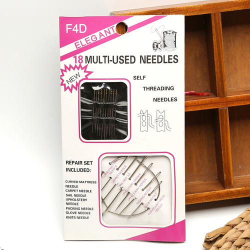 55 pieces to 90 pieces multifunctional F4 hand sewing needle set combination paper card packaging embroidery needle Indian needle wholesale