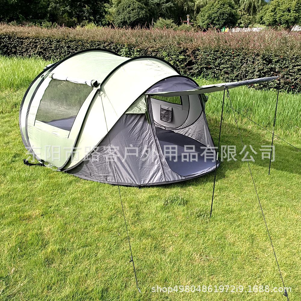 Acampar al aire libre tienda de lanzamiento de mano sin construcción tienda de apertura rápida tienda de viaje automática tienda de campaña impermeable tienda de barco transfronteriza al por mayor