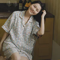 Хлопчатобумажная ткань типа А для беременных грудное вскармливание костюм марля летний костюм с короткими рукавами
