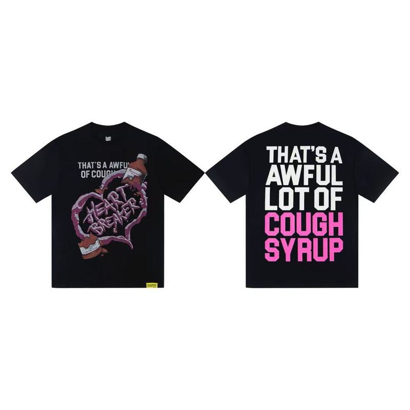 国境を越えた貿易のトレンドブランド THAT'S A AWFUL LOT OF COUGH SYRUP ゆったり男女兼用半袖Tシャツ|undefined