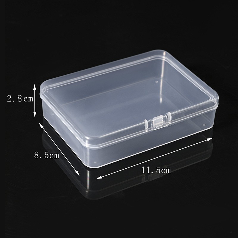 Caja de Plástico Transparente Pequeña Cuadrada para Joyería, Caja para Auriculares, Caja Pequeña para Accesorios, Mini Caja para Pendientes, Caja de Almacenamiento Portátil de Fabricante
