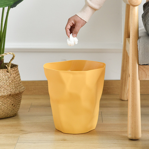 Manufacturer's trash can, home Nordic minimalist kitchen living room bedroom bathroom irregular creative pleated wastebasket