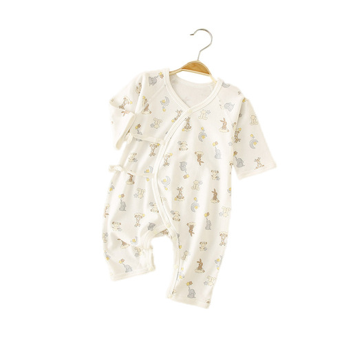 Newborn spring and autumn baby clothes, long-sleeved crawling clothes, boneless baby onesies, baby clothes, pajamas