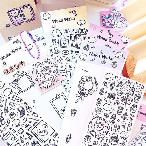 Waka Original Guka Sticker Graffiti Style Super Cute Comic Children's Account Star Small Card Mobile Phone Case Cute Ins