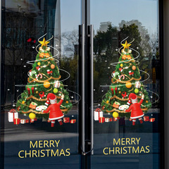 聖誕裝飾2024聖誕節商場櫥窗大號靜電貼紙店鋪門窗聖誕樹裝飾貼紙