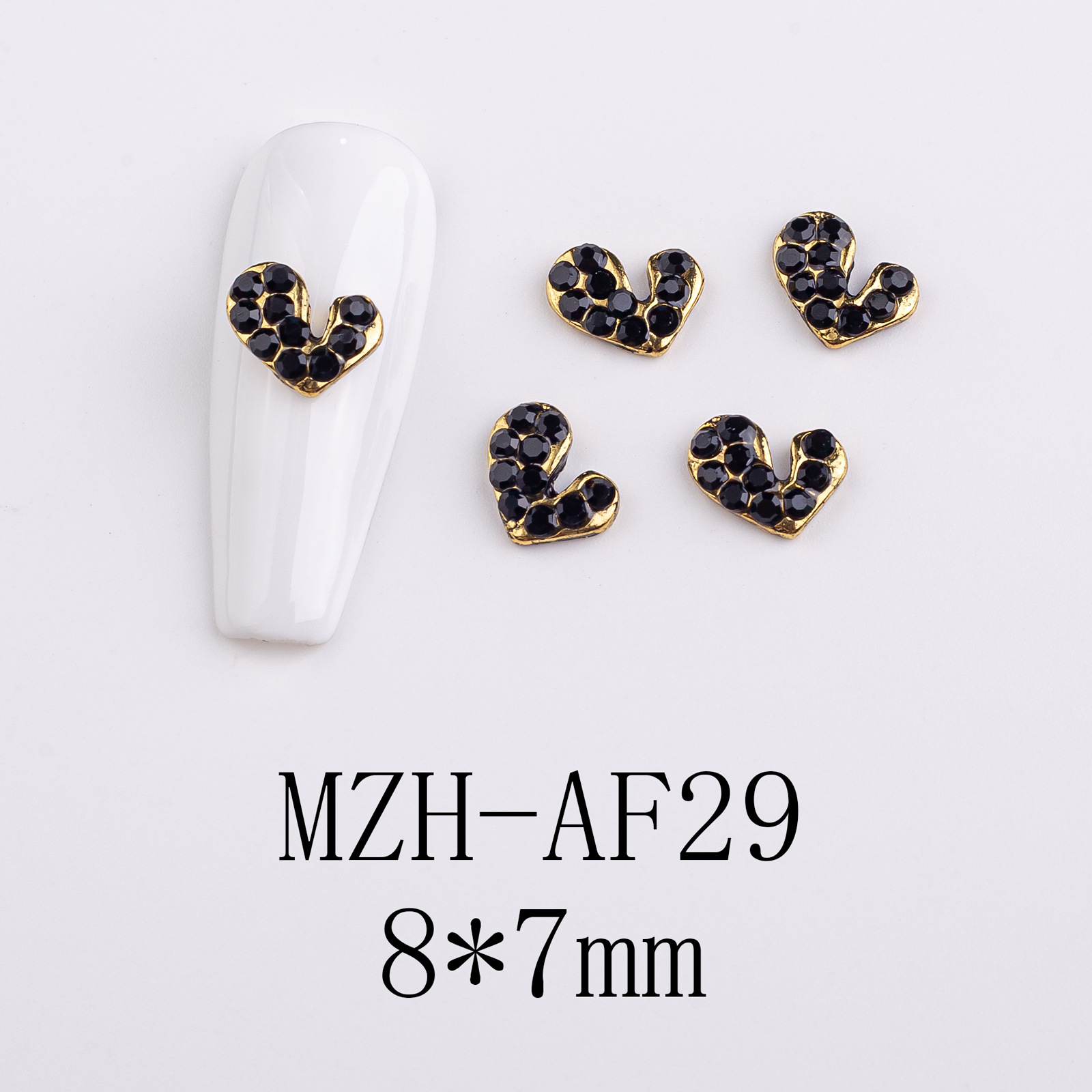 10g Weight Nail Decoration Accessories Nail Supplies 1 Piece Quantity Alloy Material Halloween Festival Heart Shape Pattern Retro, Simple Style Style Halloween Retro Simple Style Heart Shape Alloy Nail Decoration Accessories 1 Piece 10