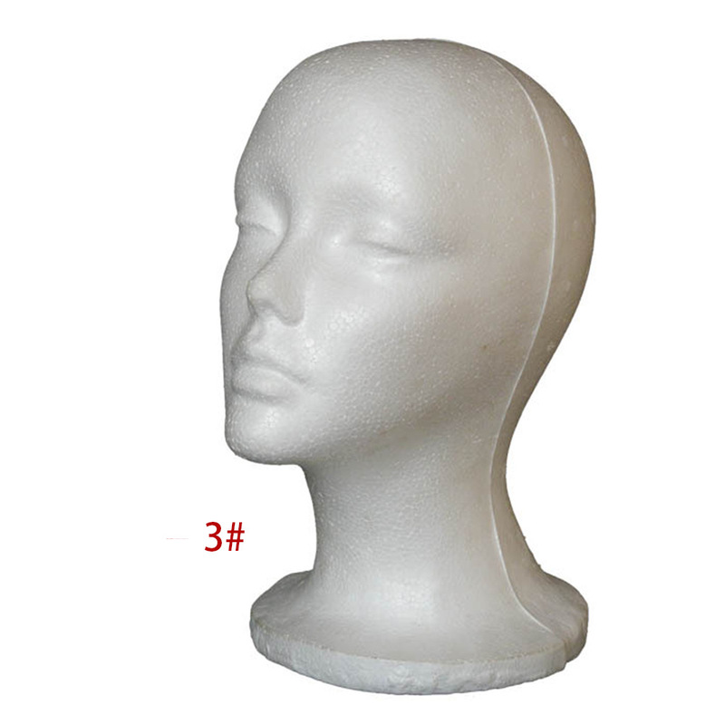 男女の泡の頭の泡の頭の泡の頭の型の泡の頭のかつらの黒い泡のモデルの頭は頭を展示します。|undefined