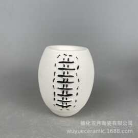厂家陶瓷香薰炉空气除臭香薰用品陶瓷素烧DIY蜡烛香薰炉家居摆件