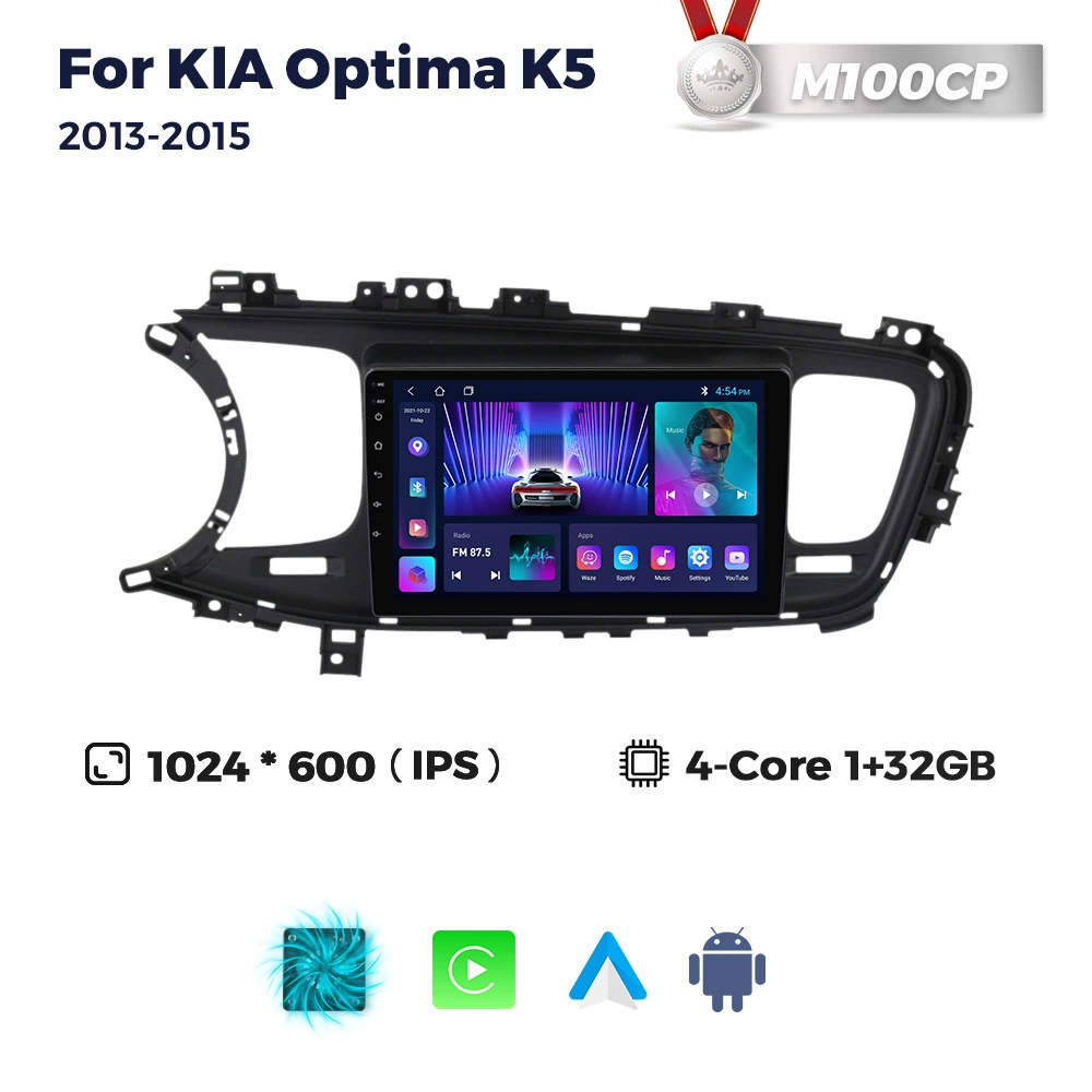 Применимо для Kia Optima K5 2013–2015, замена на Android-систему, Bluetooth после просмотра экрана навигации CarPlay