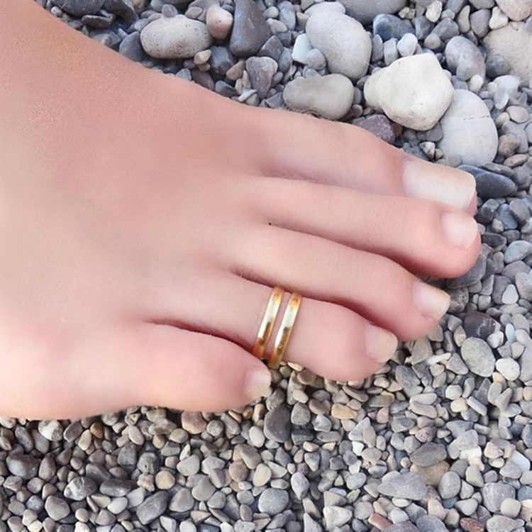 1 Piece Fashion Solid Color Stainless Steel Women's Foot Ring display picture 6