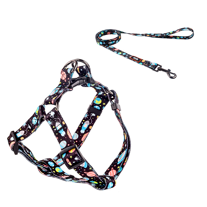 Suministro transfronterizo collar para perros mascota correa para el pecho y la espalda al por mayor collar para perros pequeños y medianos de poliéster para perros Amazon