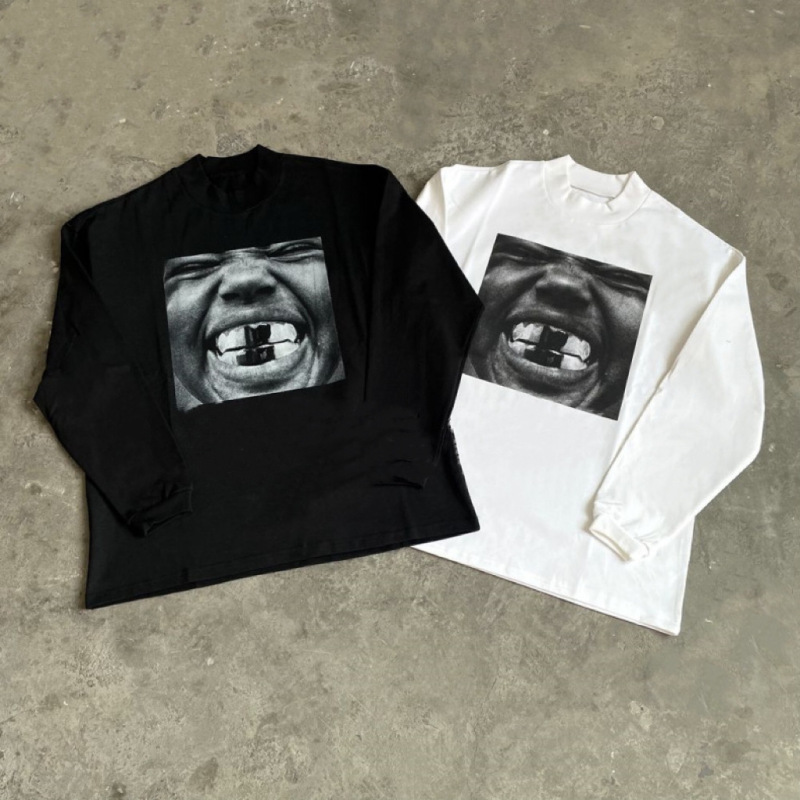 Yzy Kanye Kanye Bully Album Cover Peripheral Long-Sleeved American Loose Round Neck Couple T-Shirt Bottoming Shirt