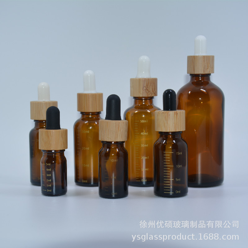 竹木盖化妆品瓶