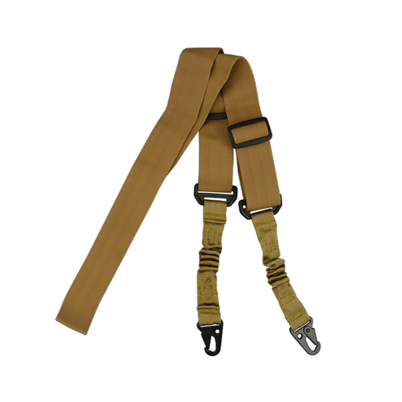 Arnés de escalada multifuncional al por mayor en stock, eslinga táctica de doble punto estilo americano, equipo para aficionados militares, correa ajustable para arma.