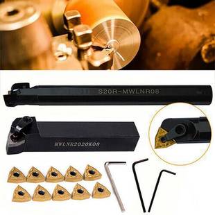 1 Set of Turning Tool Set Mwlnr2020K08+ S20R-Mwlnr08+10 Wnmg080404 Inserts