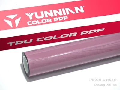 Dry and wet dual-use TPU car color change film, pink crystal color PPF color change film, factory direct sales, cross-border wholesale (Auto Color Change Film) - tpu-oolong-milk-tea-powder-suitable-for-both-wet-and-dry-use-15215m
