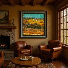 油画装饰画玄关客厅背景墙壁画来图酒店办公室框画新中式国风油画