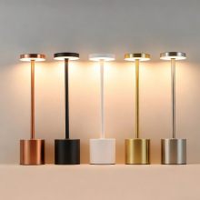 跨境爆款简约工字台灯USB充电复古金属感餐桌触摸小夜灯床头夜灯