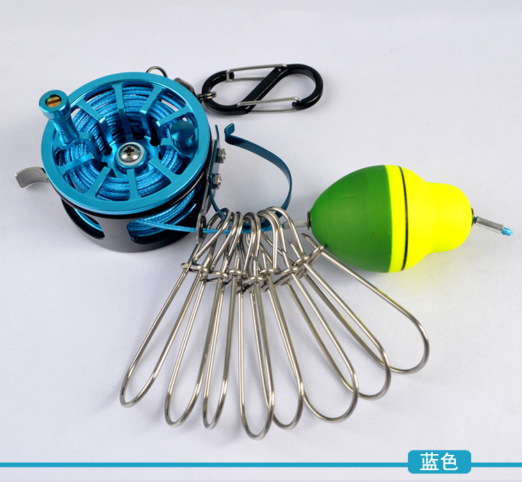 Ailuya estilo japonés retráctil con ruedas de bloqueo de pescado de acero inoxidable hebilla de pescado vivo balsa de Pesca de Mar de agua dulce equipo de pesca