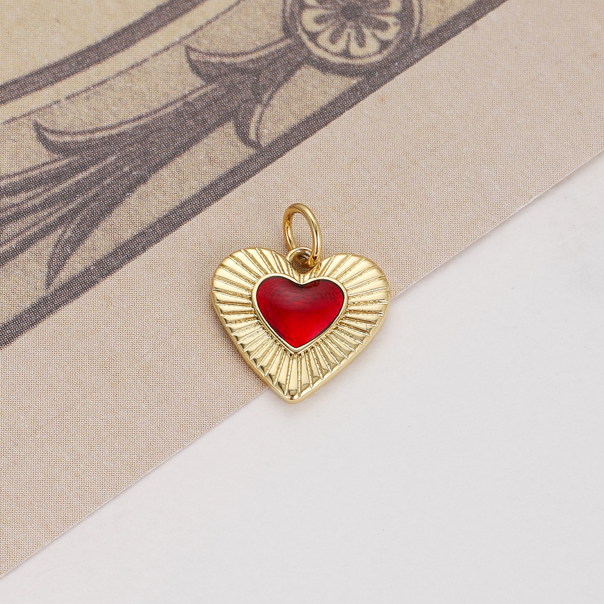 5g Weight Pendant, Chain Jewelry Making Type Copper Chain Material 1 Piece Quantity Holiday, Daily Occasion Copper Material Portrait, Heart Shape Pattern Unisex Gender Plating Design Retro, Simple Style Style 1 Piece Copper Portrait Heart Shape Pendant Chain 30