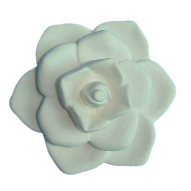 Cerámica flor aromática aceite esencial expansor de fragancia aroma aroma palo de absorción de fragancia Lotus sin fuego volátil natural tira magnética rosa