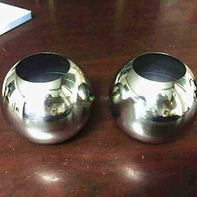 不锈钢装饰圆空心球双孔球单孔球通孔球冲孔球穿孔球打孔开孔钢球