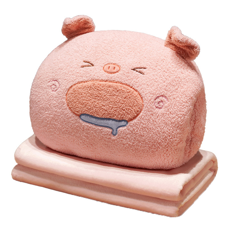 Lindo foodie de dibujos animados cálido mano almohada manta suave glutinoso casual sofá de felpa Oficina siesta chal de felpa femenina masculina